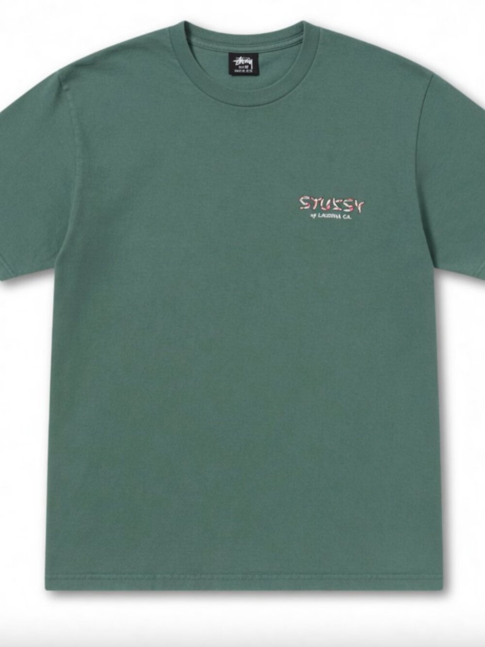 Men's Medium T Shirt - Stussy - Green - Psycho Tropics